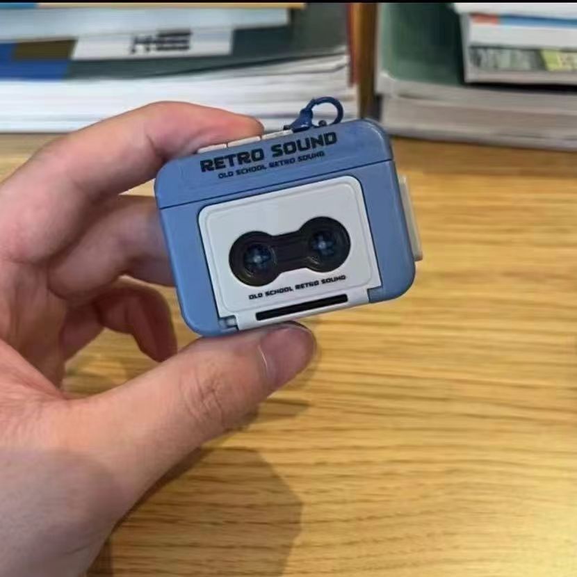 【3c認証付き】ミニレコーダーキーホルダー【ブルー】