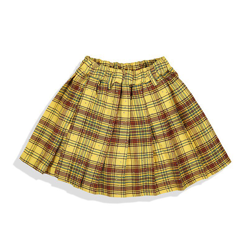 プリーツスカート(鮮やかなダイヤモンドデザイン)