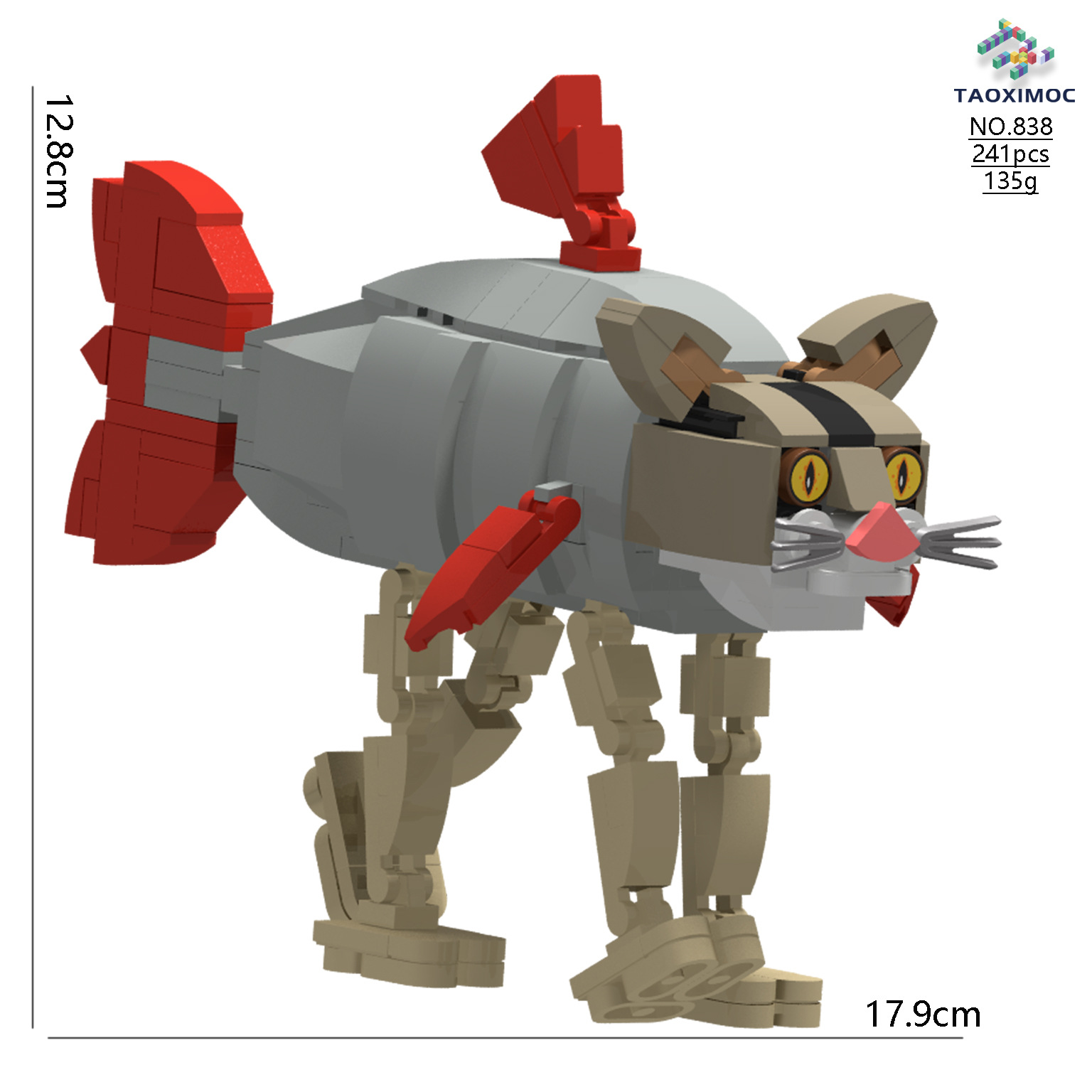 【在庫あり】838 人間の足、魚の体、猫の頭