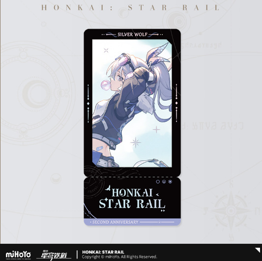 お祝いギフト模造フィルムカード - シルバーウルフ (小売価格 9.9)