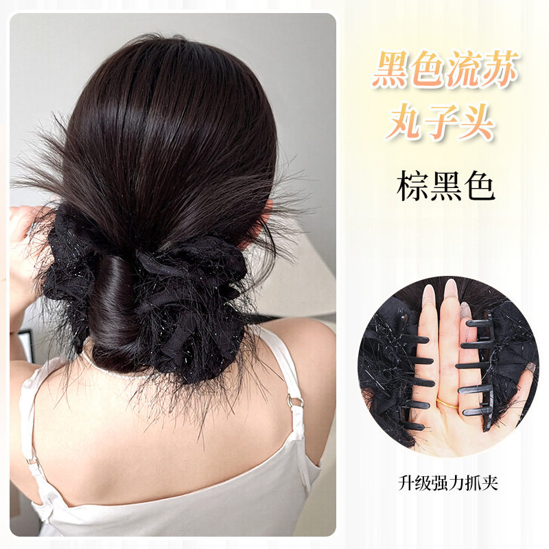 タッセルチキンフェザーヘッド【ブラウンブラック】