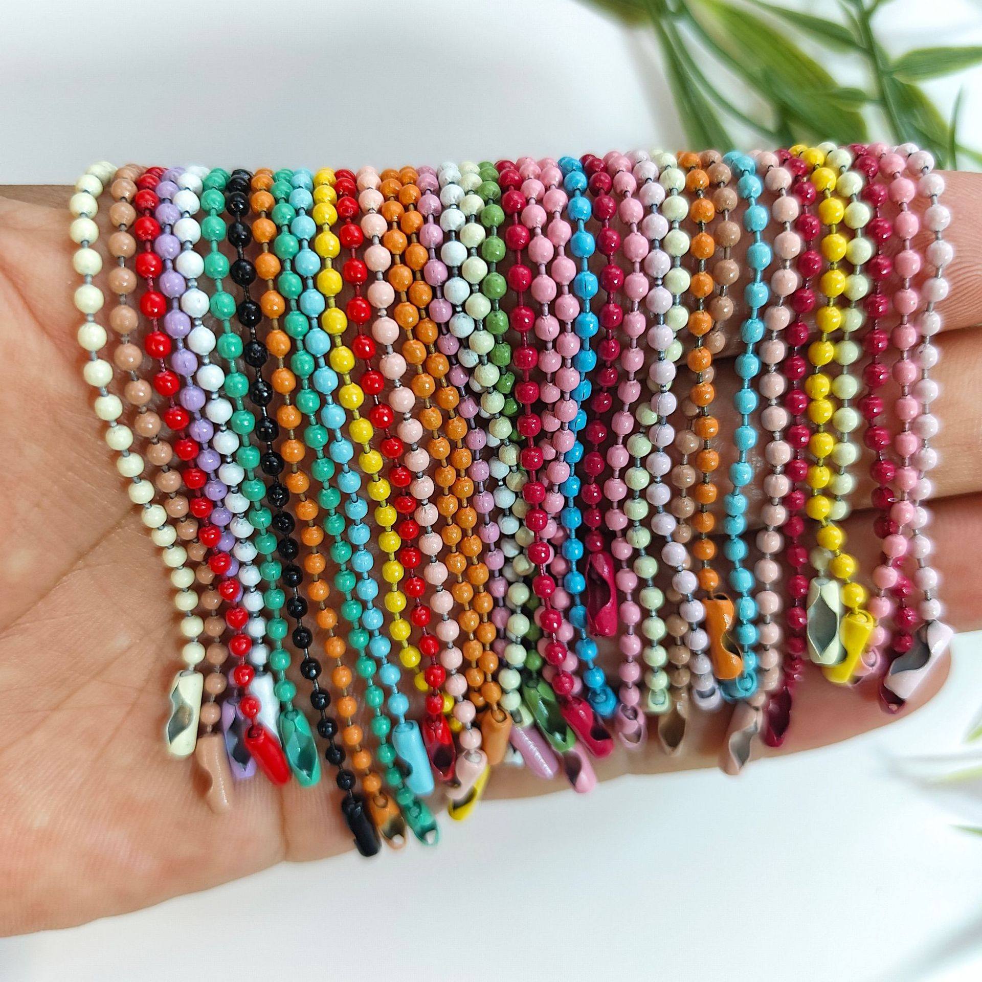 ミックスカラーウェーブビーズチェーン(12cm)