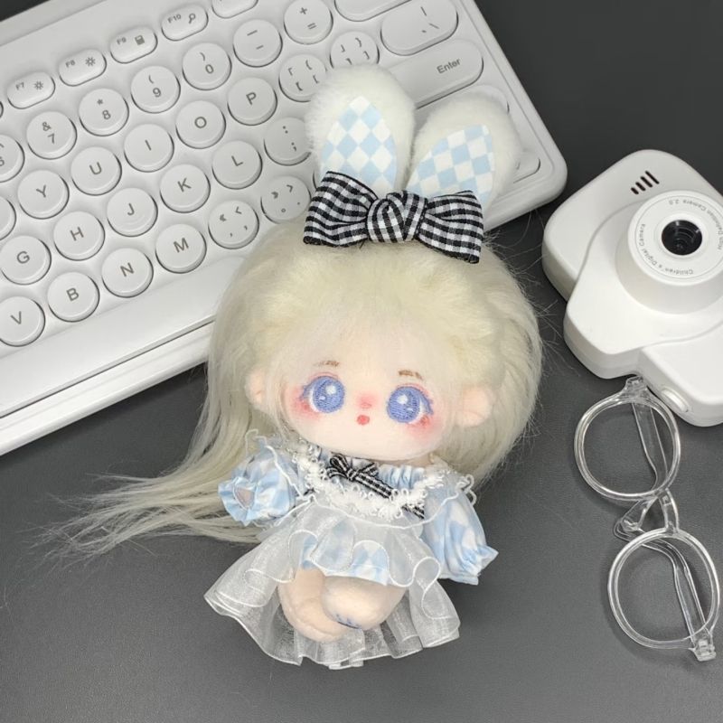 10cm ブルーアリス(うさ耳+リボン+スカート+レースサスペンダー)