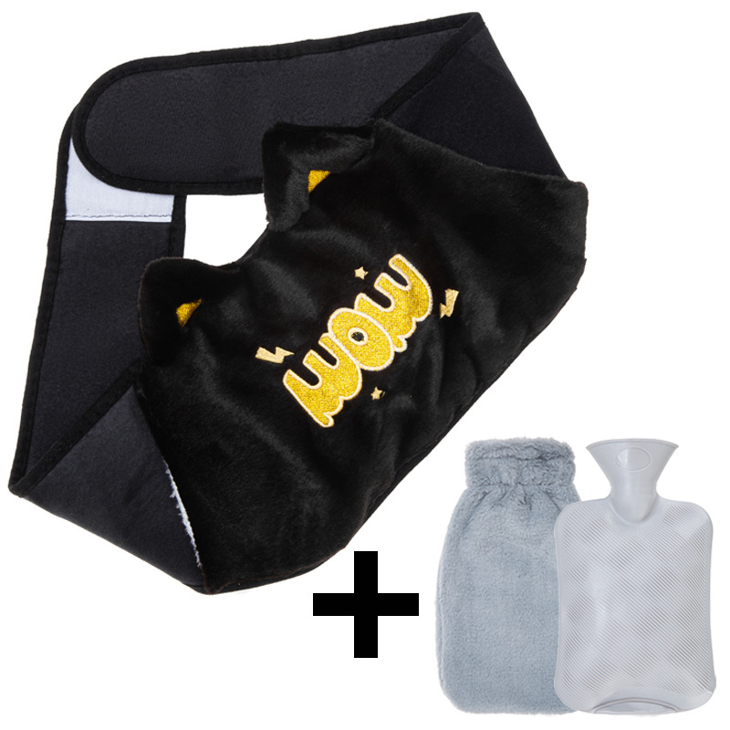 ブラックラビットファーWキャットベルト+グレーラビットファーカバー+グレーウォーターバッグ