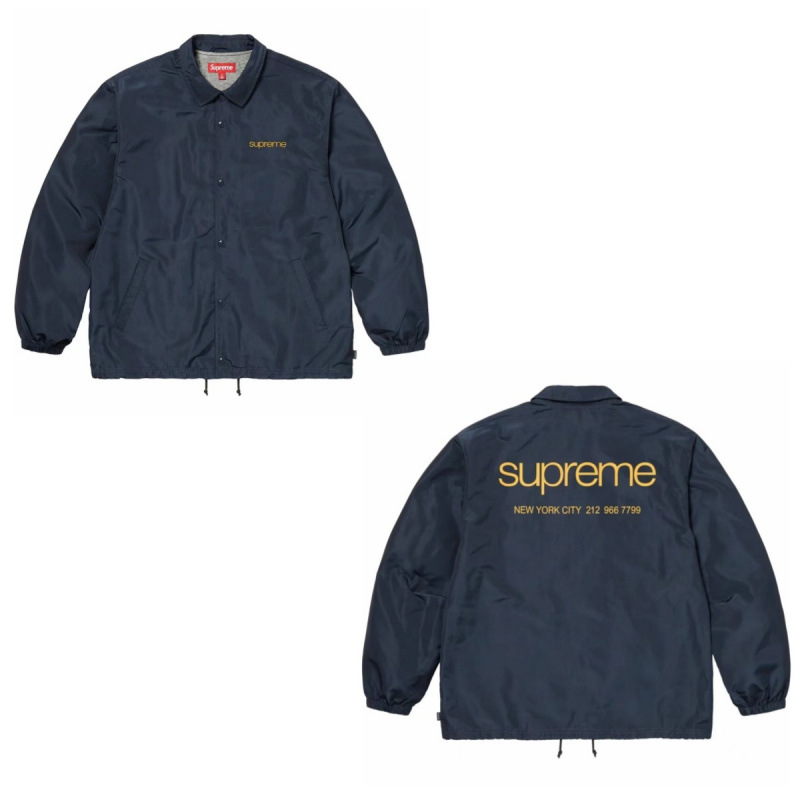 D424Supreme 23FW NYC COACHES JACKET サファイアブルー