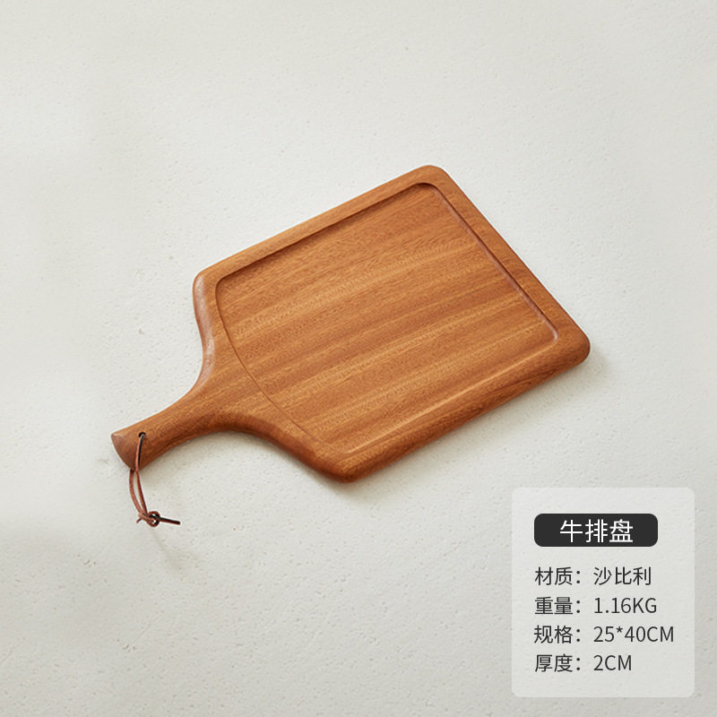 整木-烏檀木ステーキ皿40*25*2cm