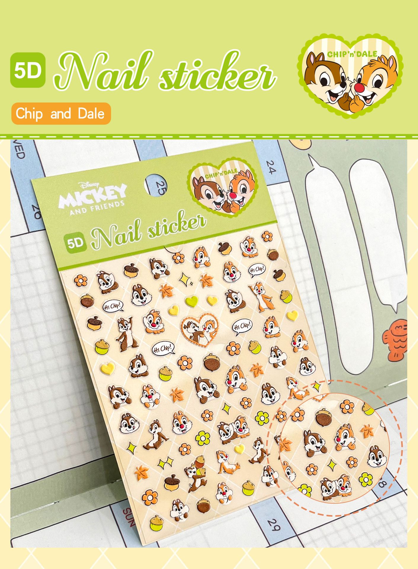 Qiqi と Tidi (5D ネイルステッカー)