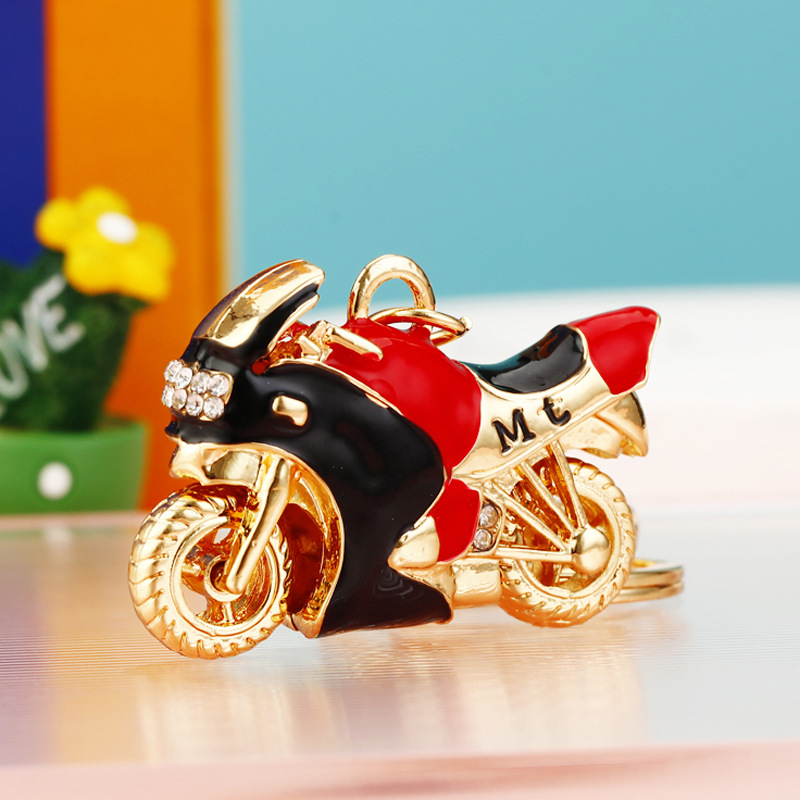 オートバイ黒赤