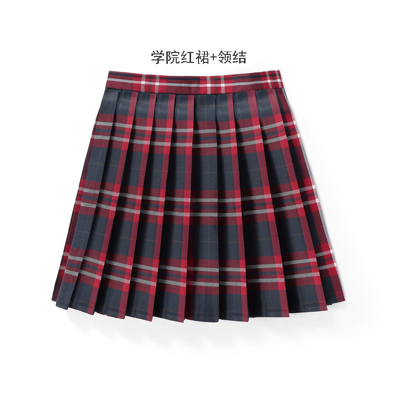 カレッジレッドのスカート+蝶ネクタイ