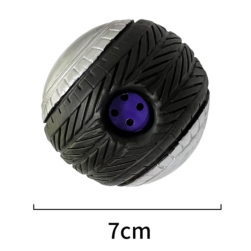タイヤボール (黒) 7cm(opp袋入り)/0-7斤子犬用