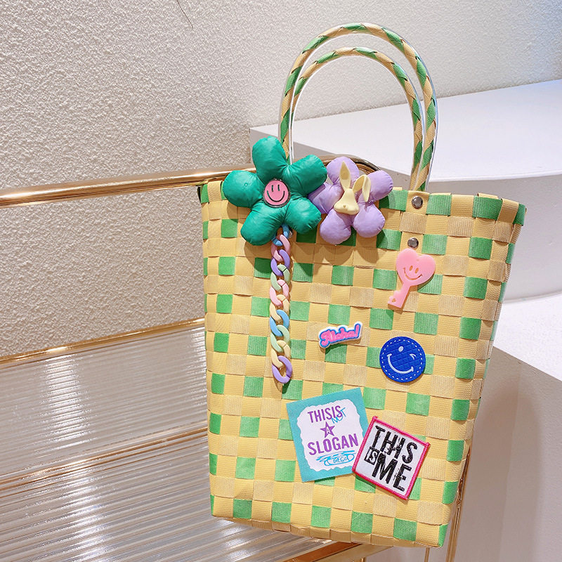 2.a 16の大きいサイズの青と黄の色合わせの笑顔の耳のウサギの花の金