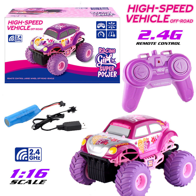[ピンク] 1:16 高速リモコンオフロード車-8223