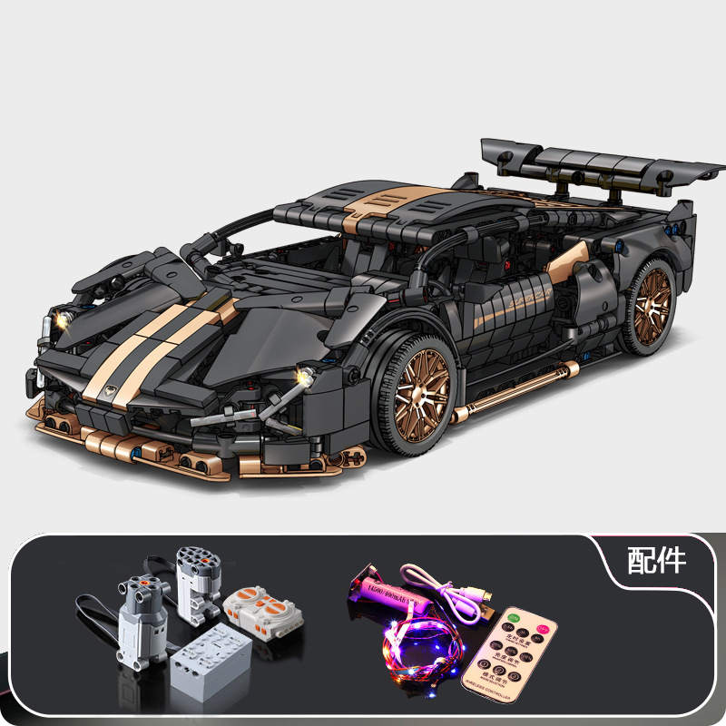 0093 ブラックゴールド ランボー + リモコンパワー/照明バージョン 1229 パーティクル [コンテナ ギフトボックス]