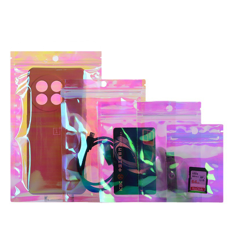 ピンクのレーザーバッグ14糸6*10(100個から販売)