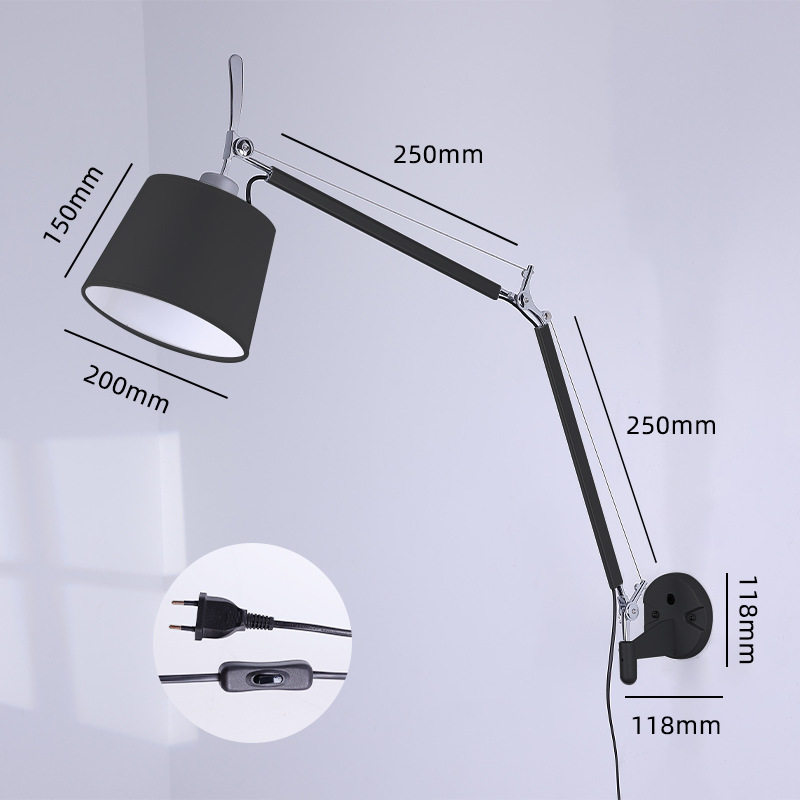 スタイル2-黒布カバーウォールライト25cm