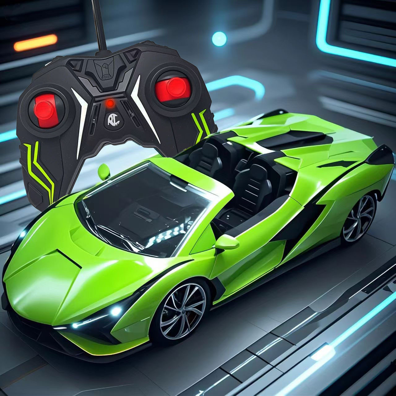 1:16 コンバーチブル グリーン [単三電池はご持参ください] 英語カラーボックス 480g