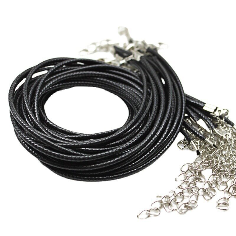 1.5mmブラック60cm + 5cmエクステンションチェーン