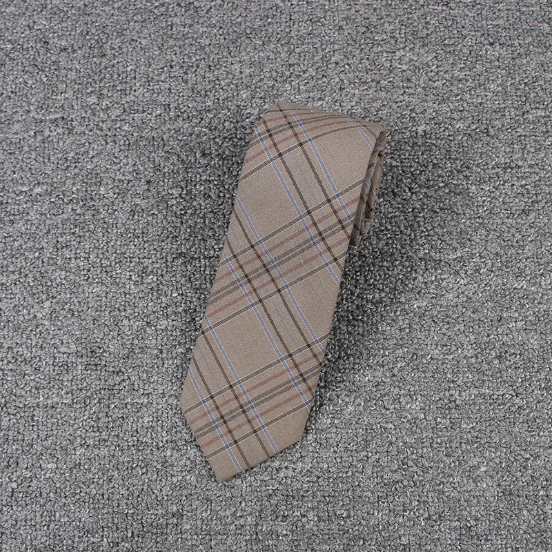 カーキ色ネクタイ (683258-82-d)