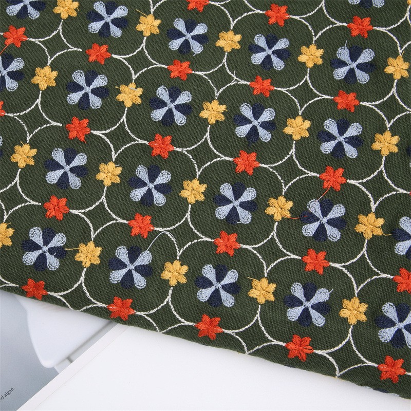 E15024 グリーン(ドア幅125cm、綿70%、麻30%)