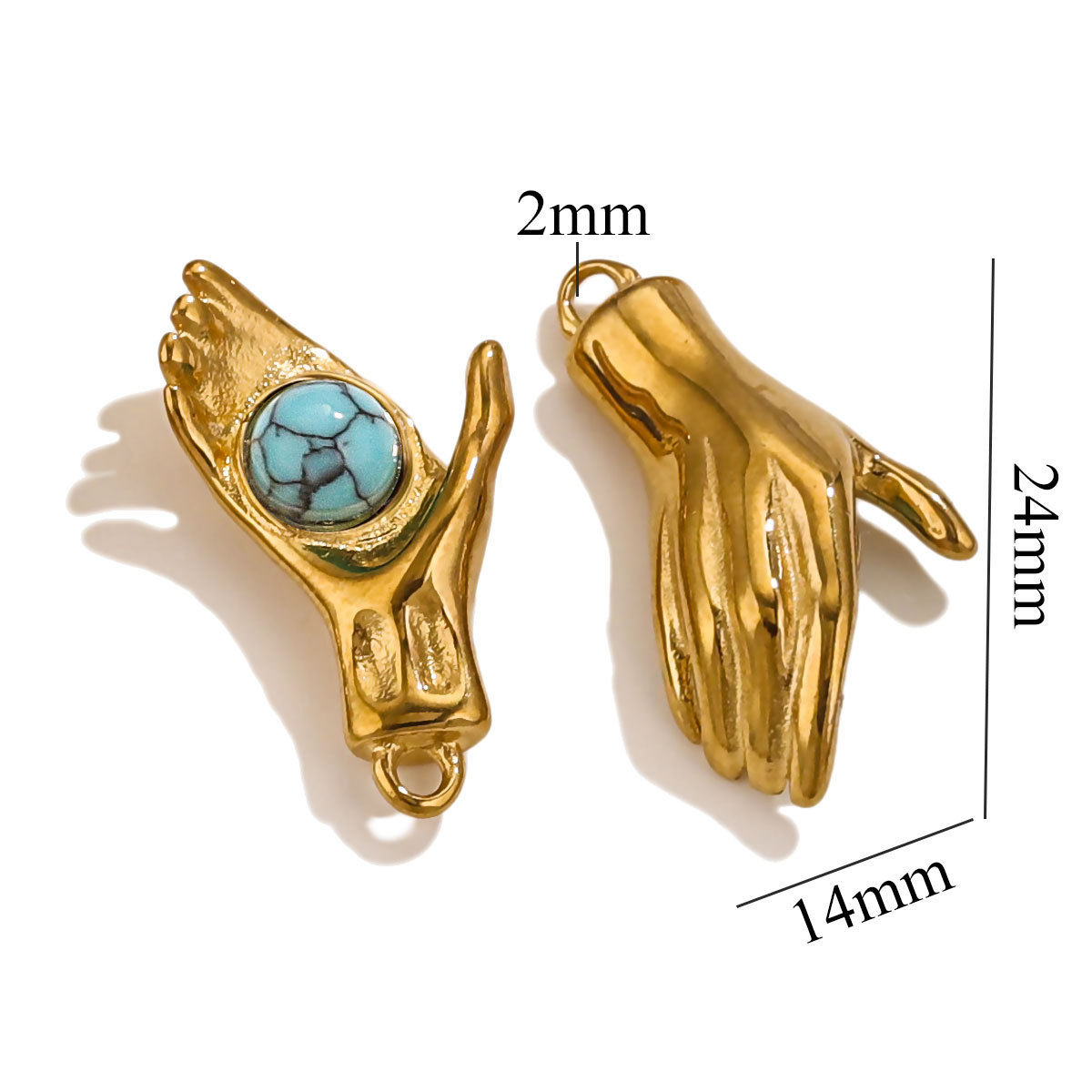 ゴールデンパーム+天然ターコイズ