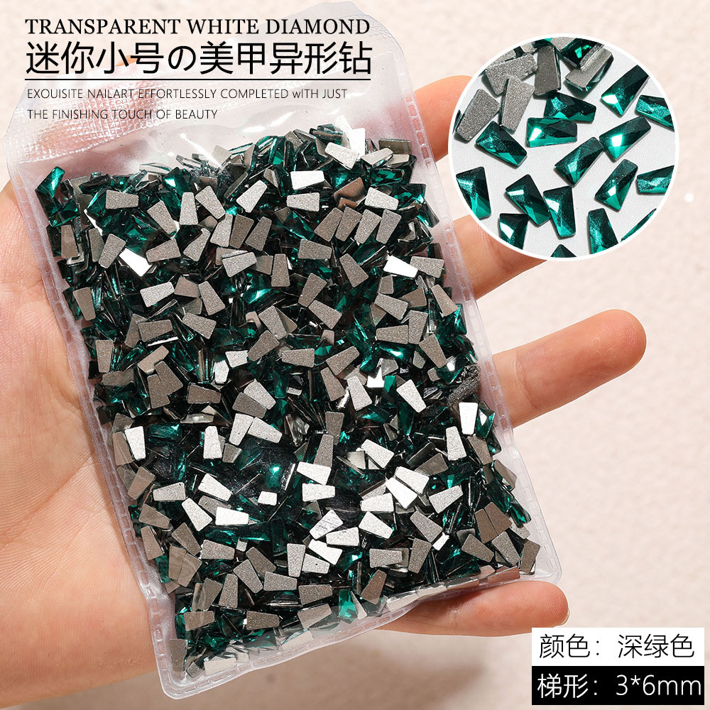 ダークグリーン-[台形-3x6mm]