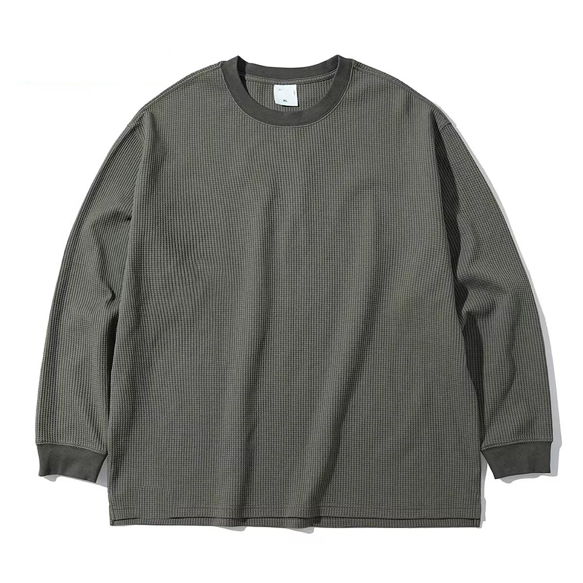 スリット裾袖スウェットシャツ ミリタリーグリーン