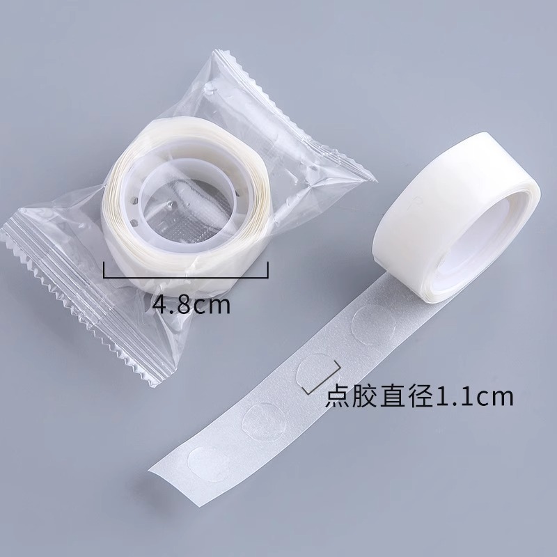 跡が残らないドット両面テープ⭐シングルロール/ステッカー100枚