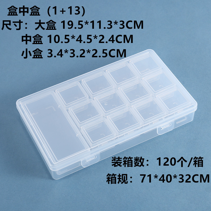 ボックスインボックス (1+13) 19.5*11.3*3 センチメートル