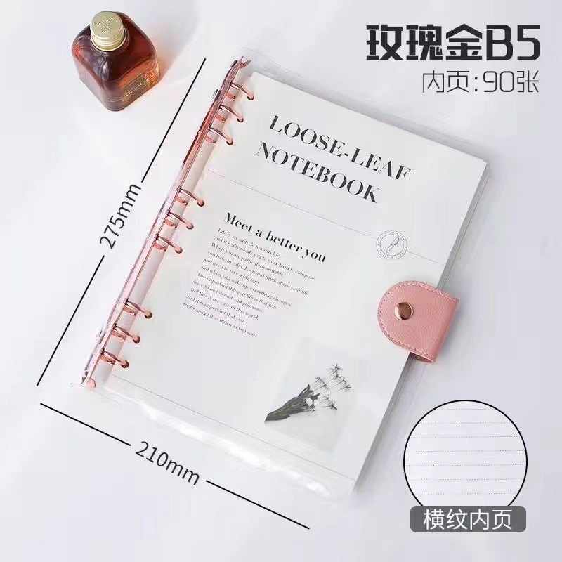 B5ローズゴールドバインダー（中芯なし）