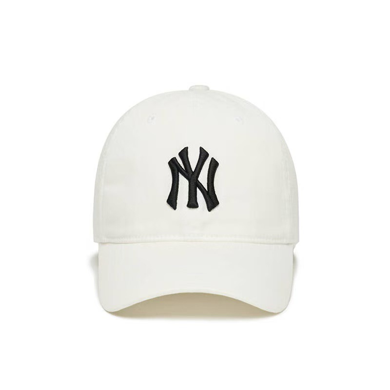 ピークド キャップ - ホワイト NY ラージ ラベル