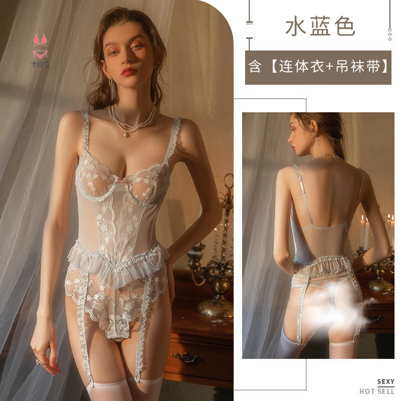 アクアブルー（ワンピース＋ガーターベルト）