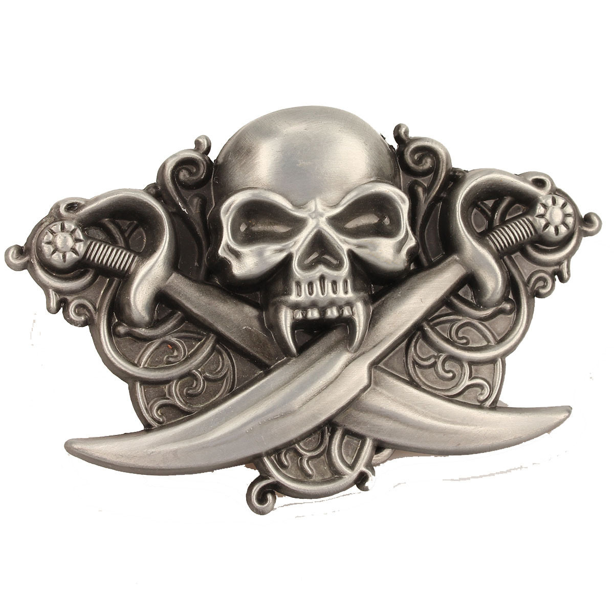 ダブルナイフ古代銀の頭蓋骨