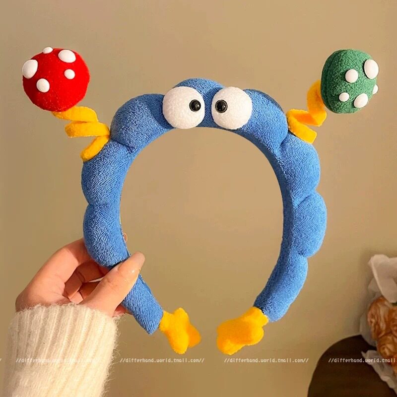 18#ブルーキノコの大きな目のヘッドバンド