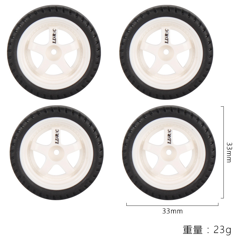 LA0046白いタイヤ (4PCS)
