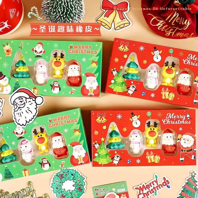クリスマス消しゴム 4個パック