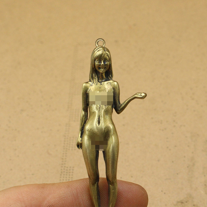 真鍮の美人の掛け物