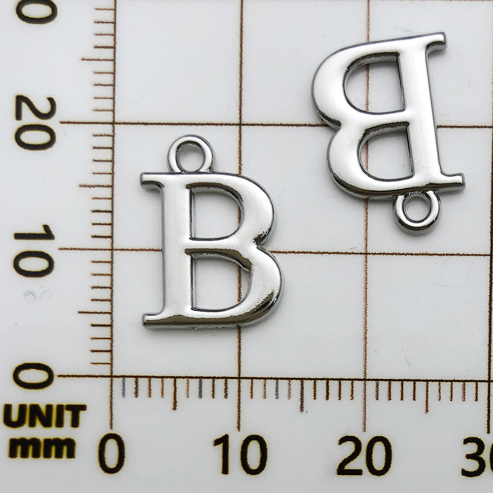 1 ホワイト K ラックメッキ文字 B-11x16mm-1g