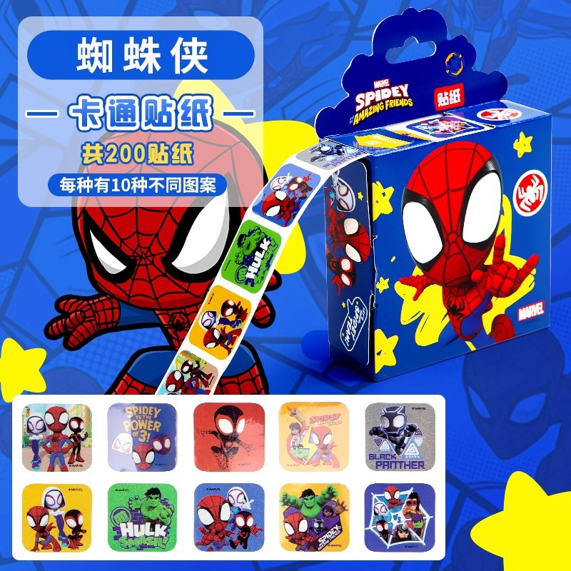 Qバージョン スパイダーマン ロールステッカー 1箱