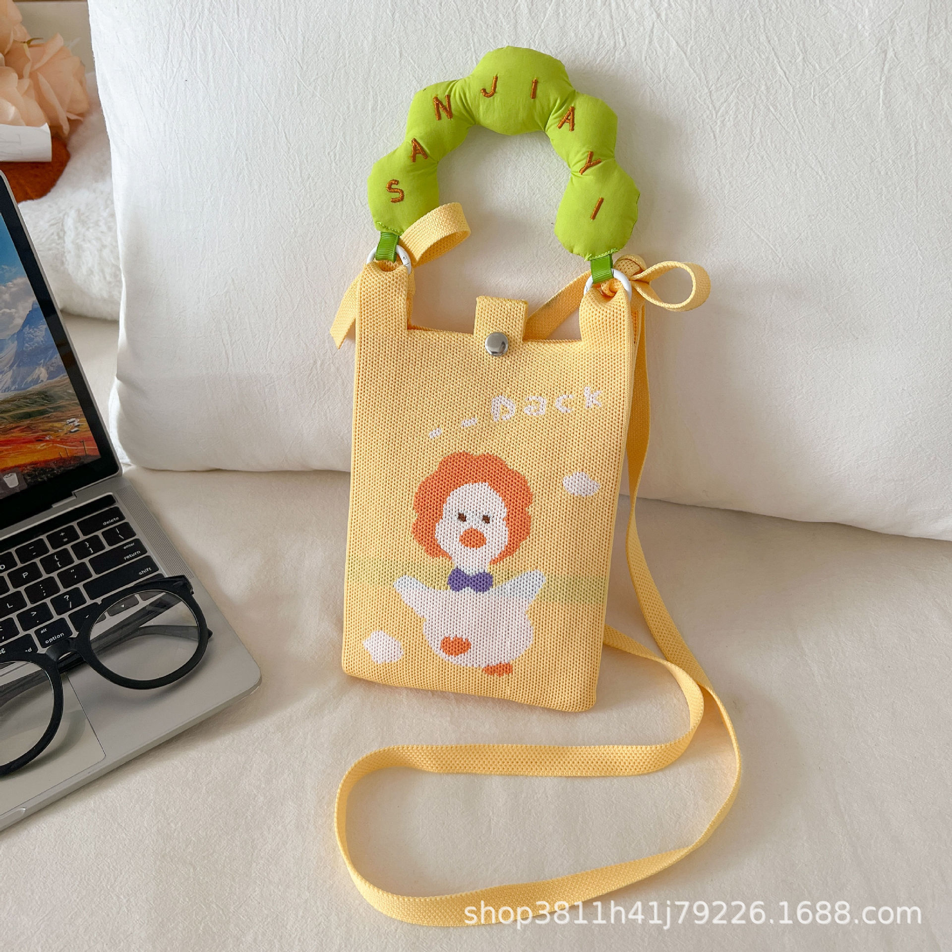 【ハンドル+ショルダーストラップ】ハッピーダック