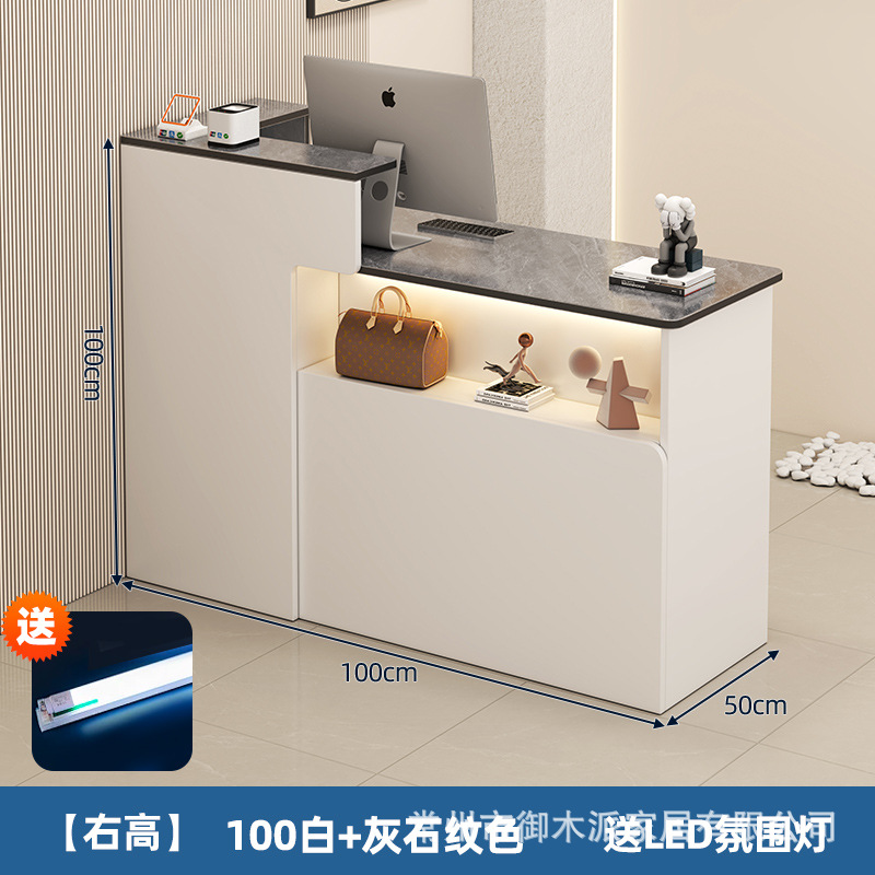 ムーアストーンカラー+ホワイトキャビネット-100cm【右コーナー】