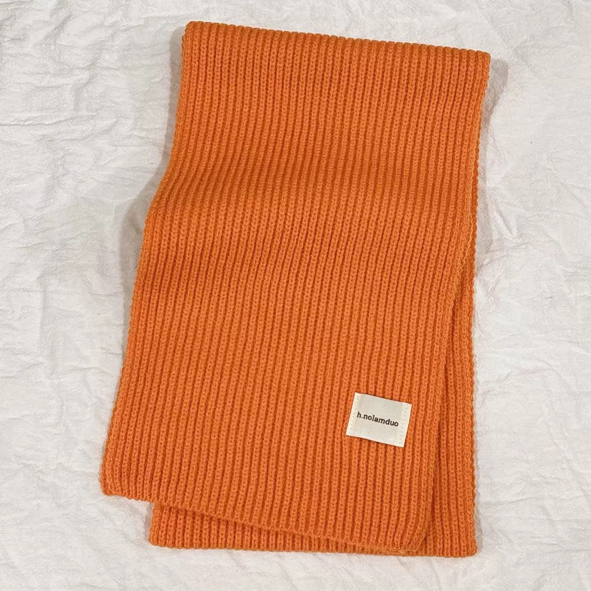 小さな布ラベル（オレンジ）