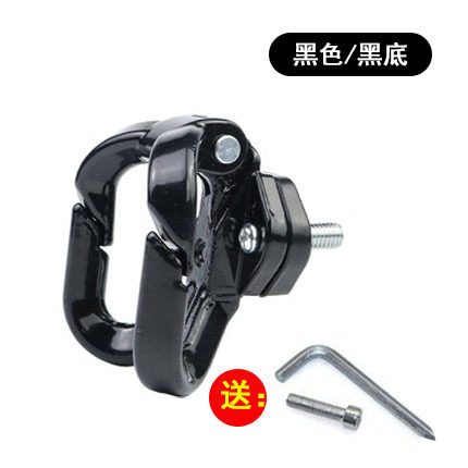 アルミ合金/ブラック【内開きO型ダブルフック】M6+工具付属