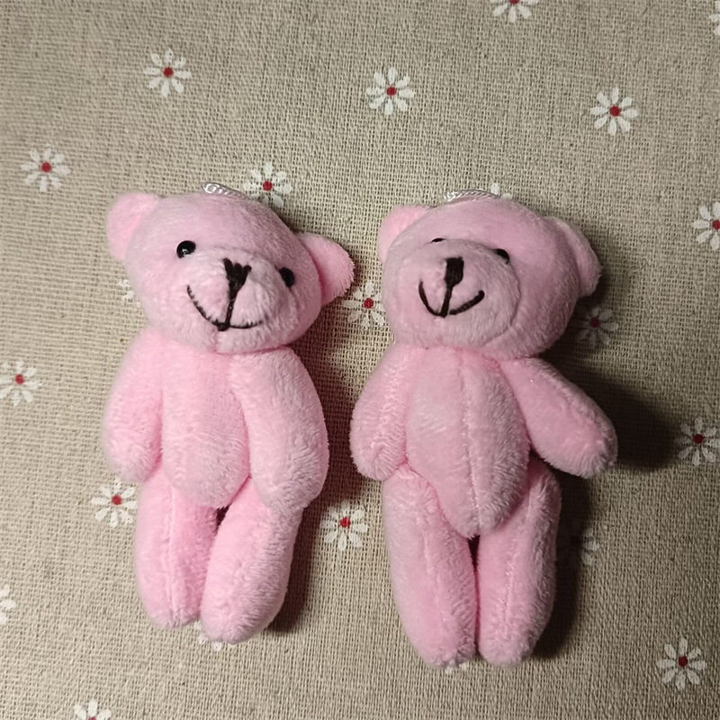 8cmピンクの毛の長い熊