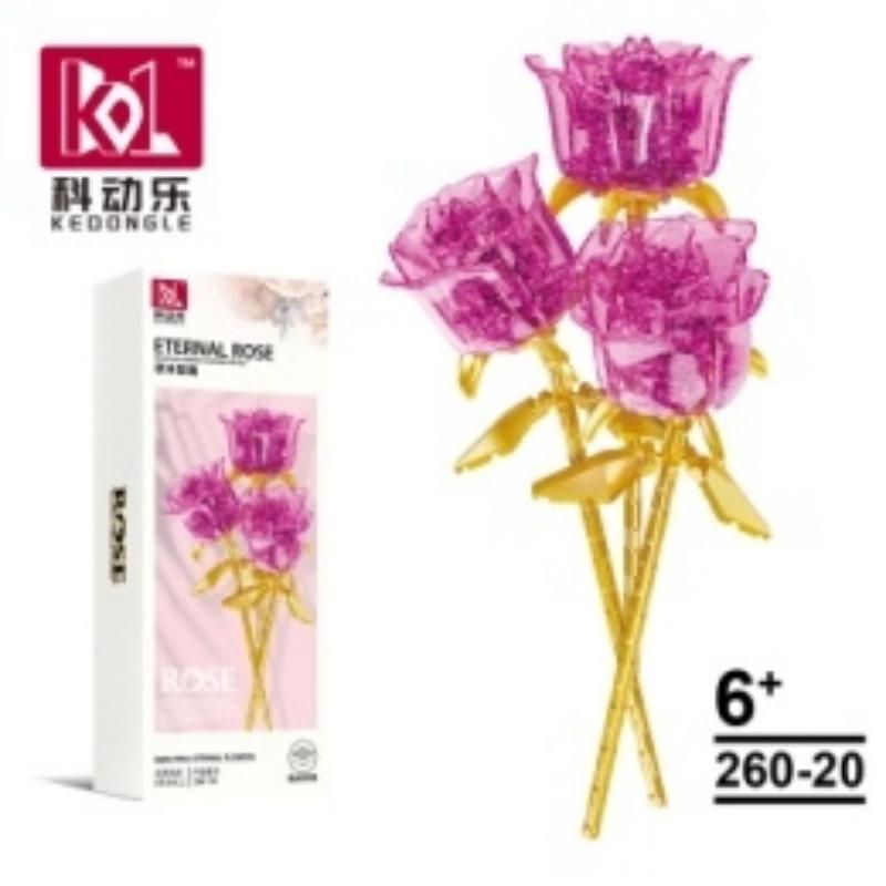 クリスタルパープルローズ 3本セット【箱入り186粒】