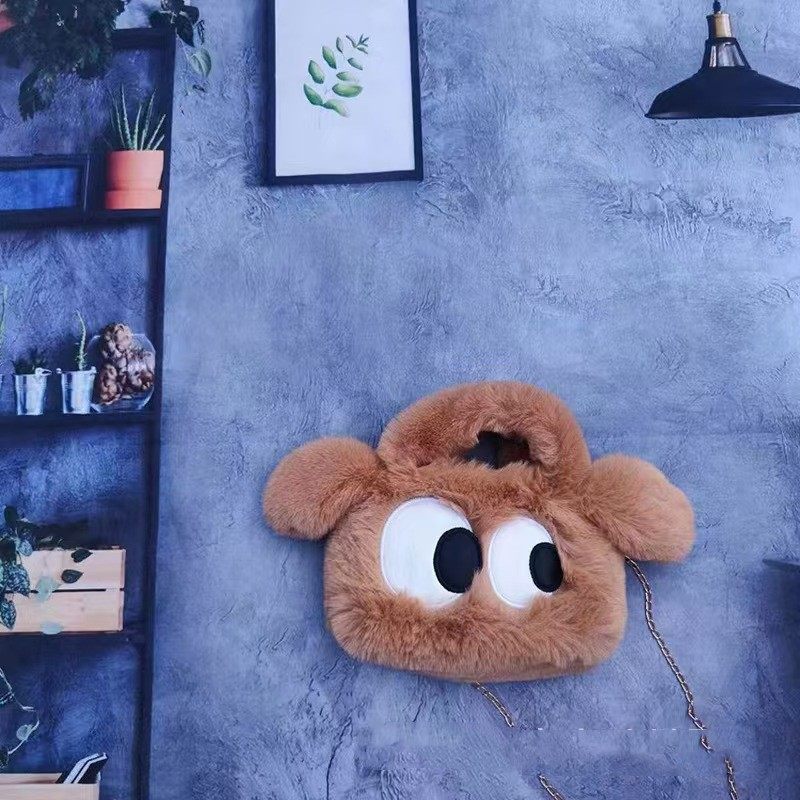 ビッグアイバッグ カーキ 26×25cm（ショルダーストラップなし）