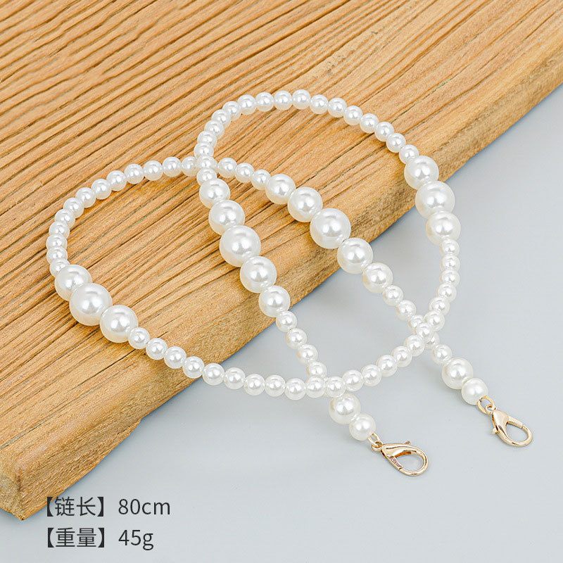 80cm-ライトゴールドロブスタークラスプパールチェーン