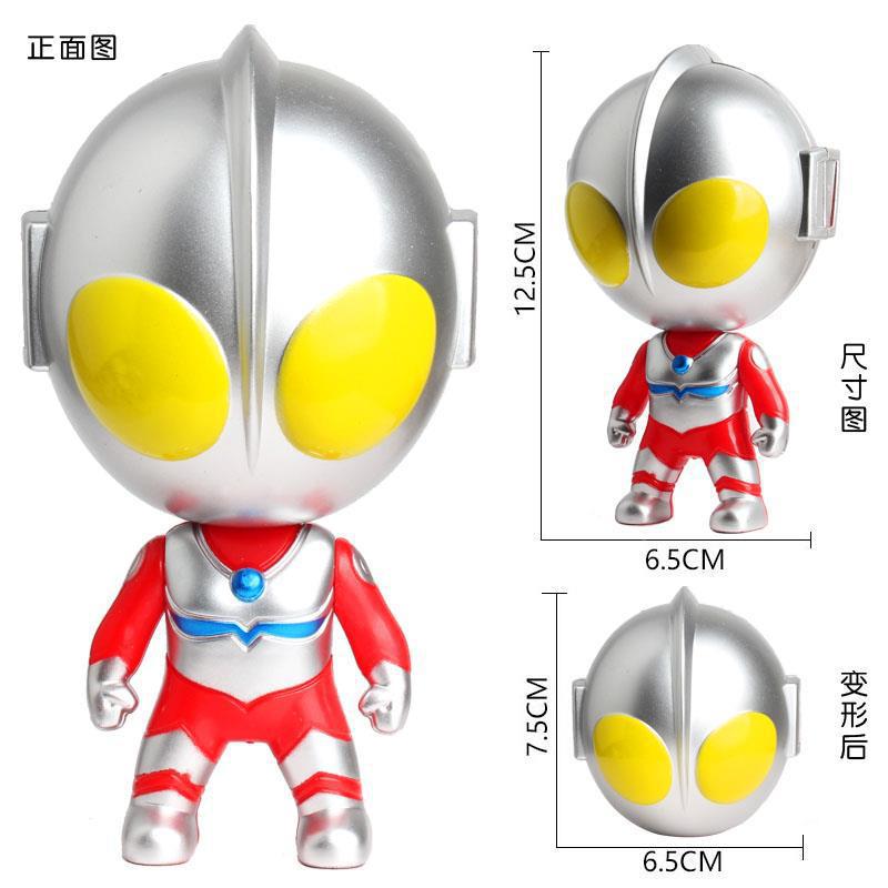 赤いビッグヘッドのスーパーマン5人