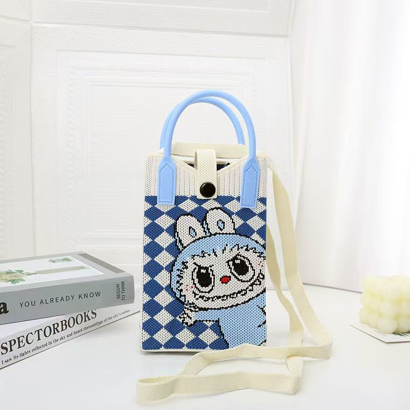 【シリコン+ショルダーストラップ】ブルークロス