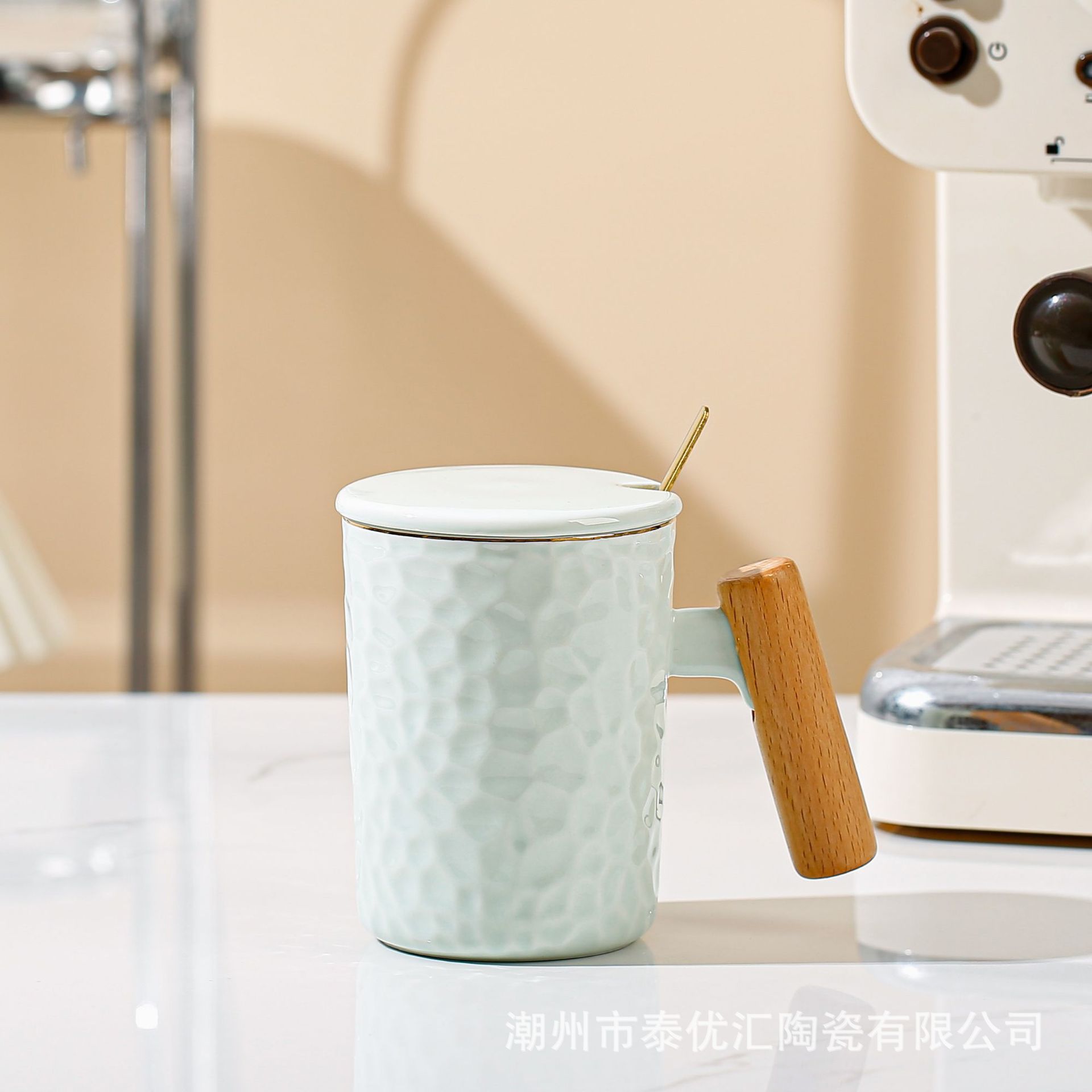 蓋付きグリーンスプーン