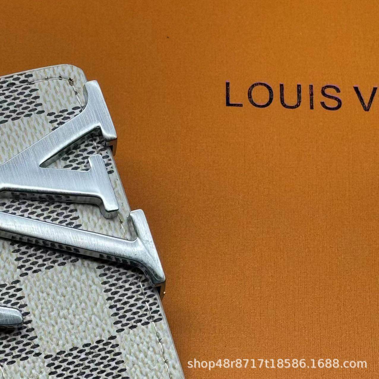 ホワイトグリッドシルバーバックル